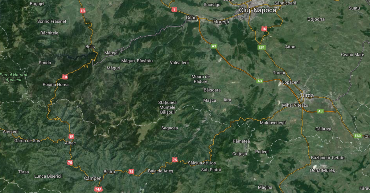 Vi körde över bergen på slingrande vägar längs med floden. i Transylvanien.