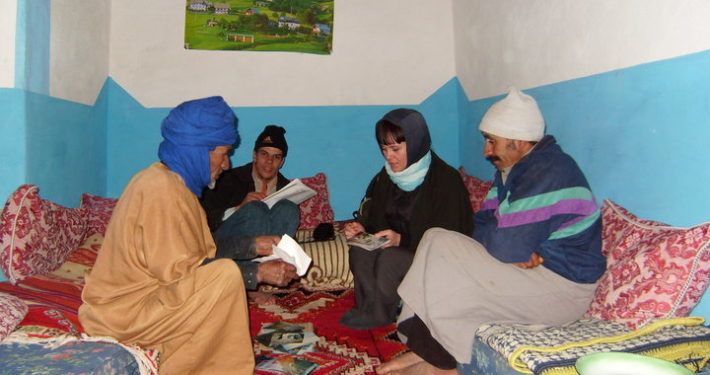 Trekking guide in the Atlas mountains