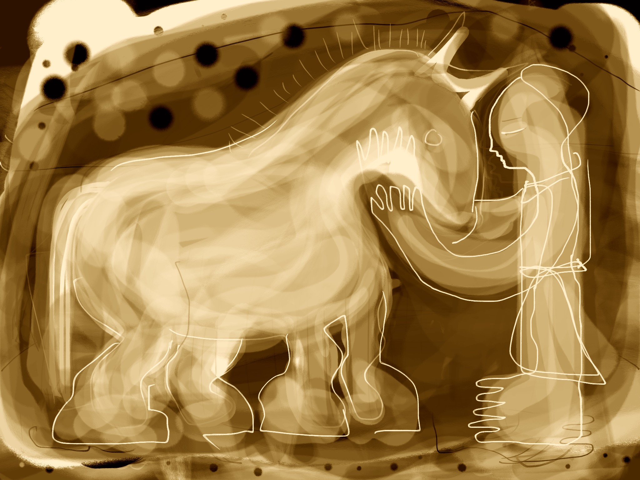 The horse, illustration Malin Skinnar