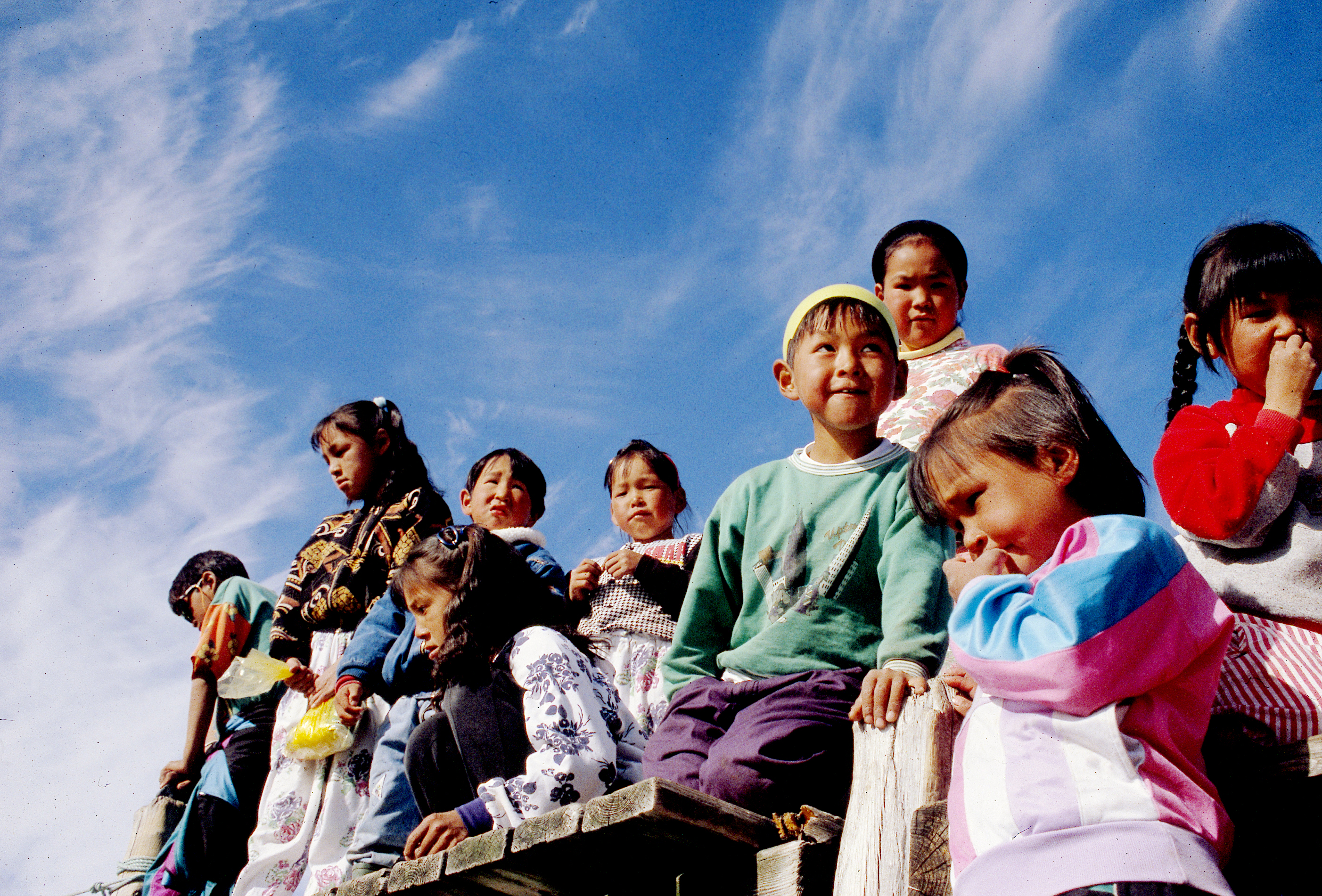 Children in Sermiligaaq, 1993, Greenland