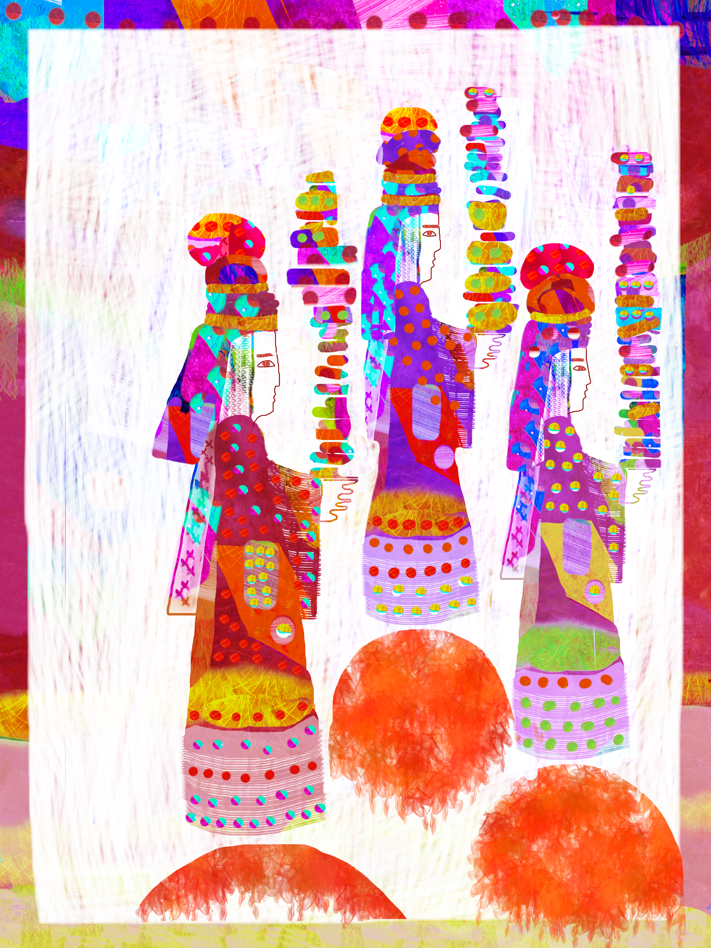 Three kings, illustration Malin Skinnar
